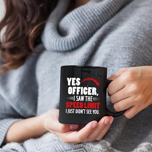 Miniatura 4 de Yes Officer I Saw the Speed Limit I Just Didn't See You - Taza de cerámica para mecánico de automóviles idea de regalo para compañero de trabajo -