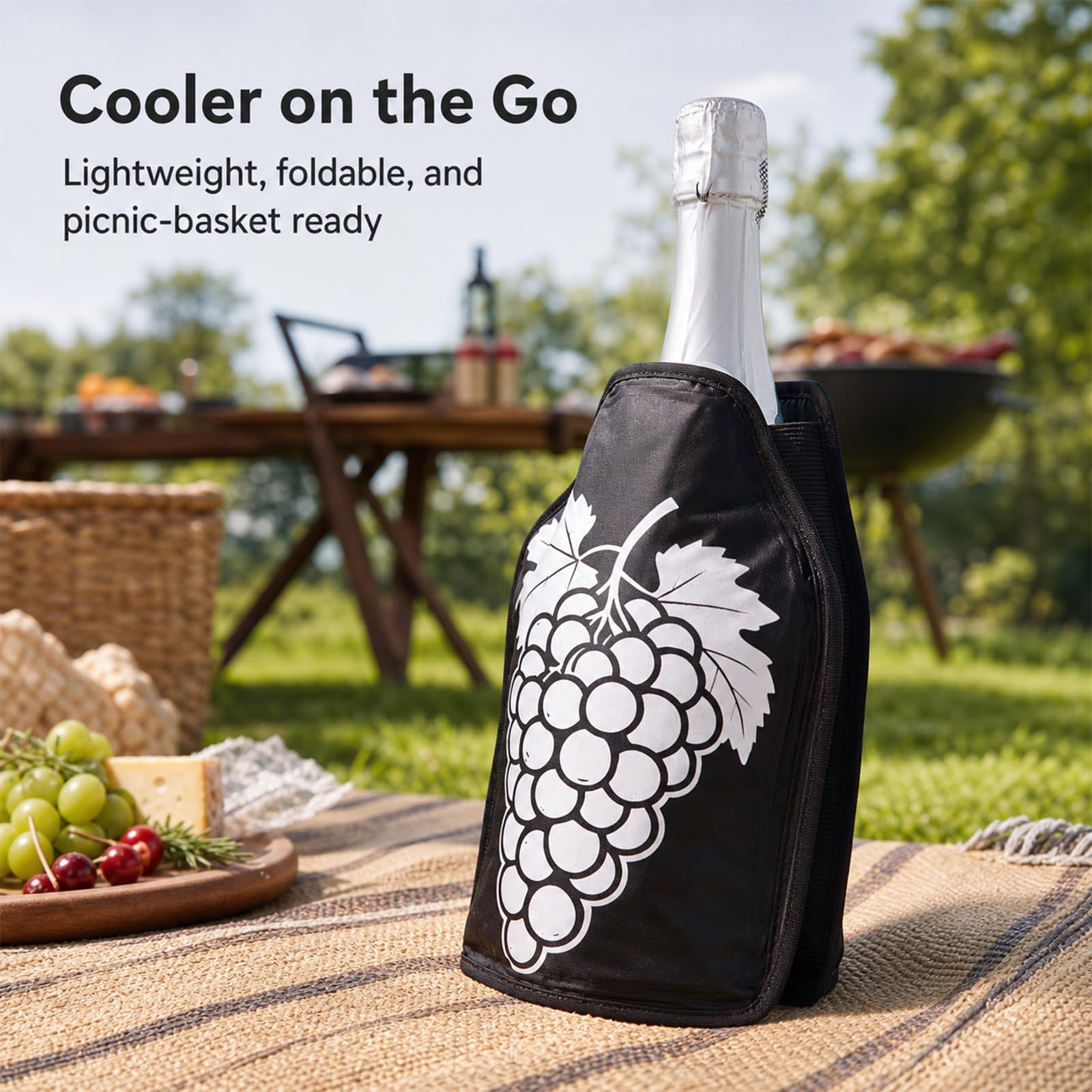 Ice Wine Bag, Beer Cooler, Wine Refrigerator, Wine Bottle Cooler, Suitable for Champagne or White Wine, Chilled Beer, Parties, Wine Cooling Bucket — Amazon image 5