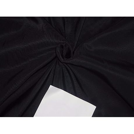 Puresilks 50 MM Heavy Weight Jet Black Silk Taffeta Fabric Extravagant Black...