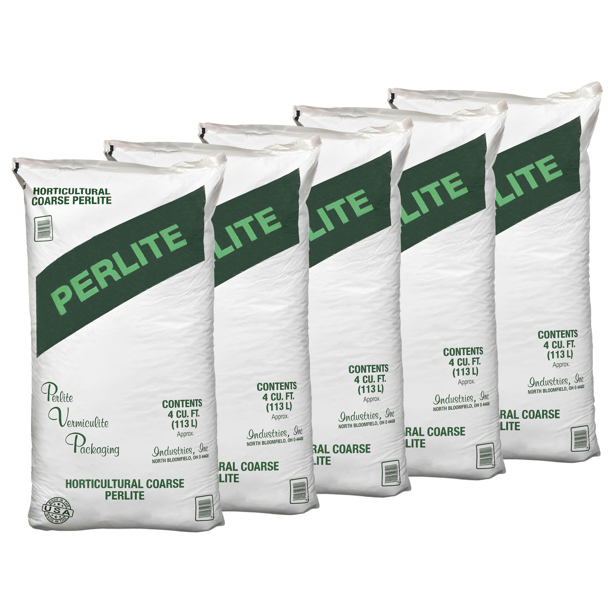PVP Industries Coarse Perlite Soil Additive, 4 Cu Ft Bag, 120 Qt, 5-Pack