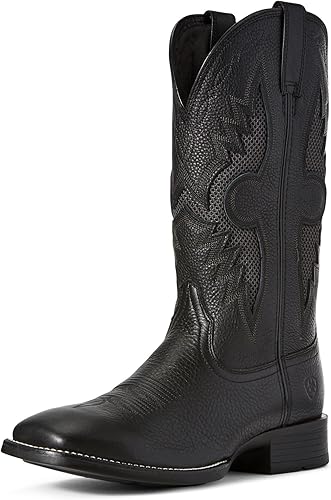 ARIAT Botas vaqueras Solado Venttek para hombre, Negro carbón
