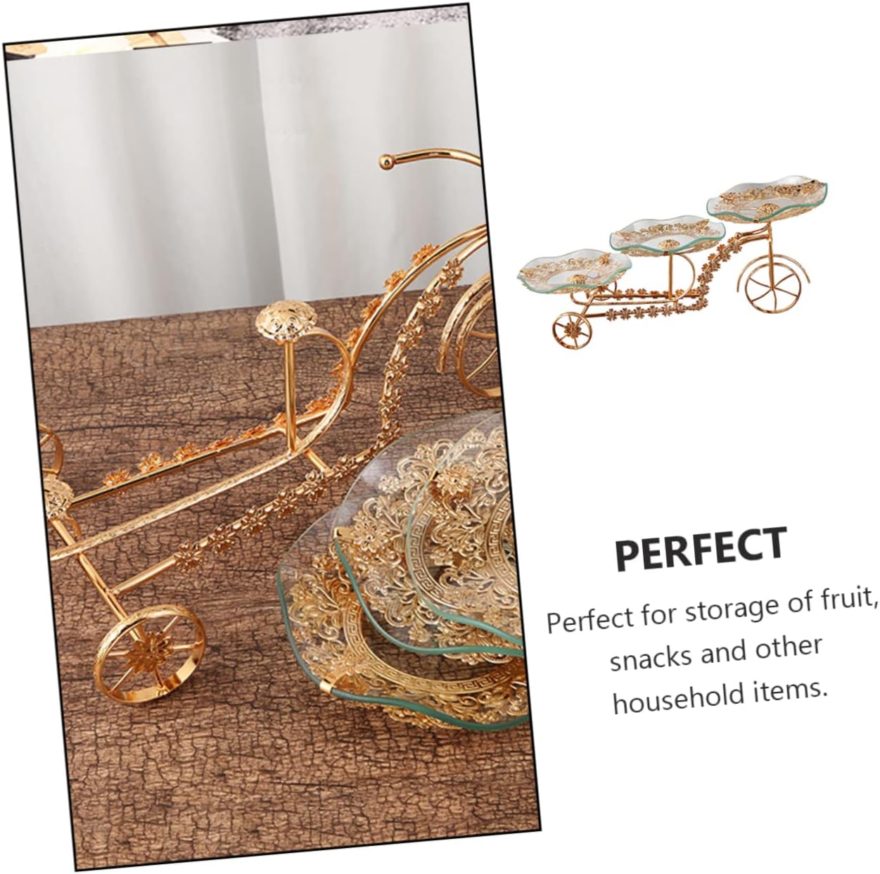 Luxury Glass Fruit Nut Storage Box Three Layer Candy Storage Box Rack Ideal for Serving Party Holiday Birthday