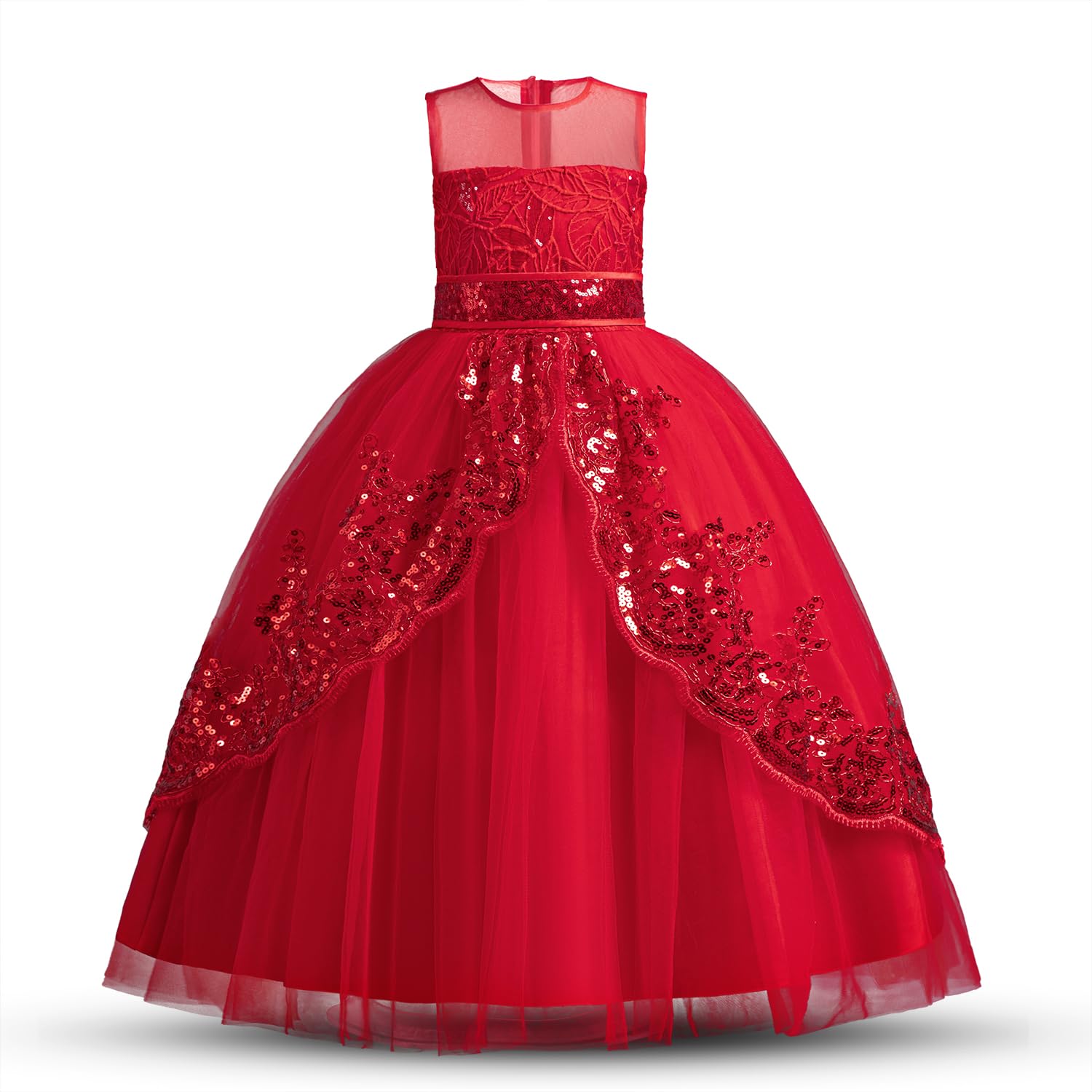 NNJXD Flower Girls Dress Christmas Party Ball Gown Princess Dress
