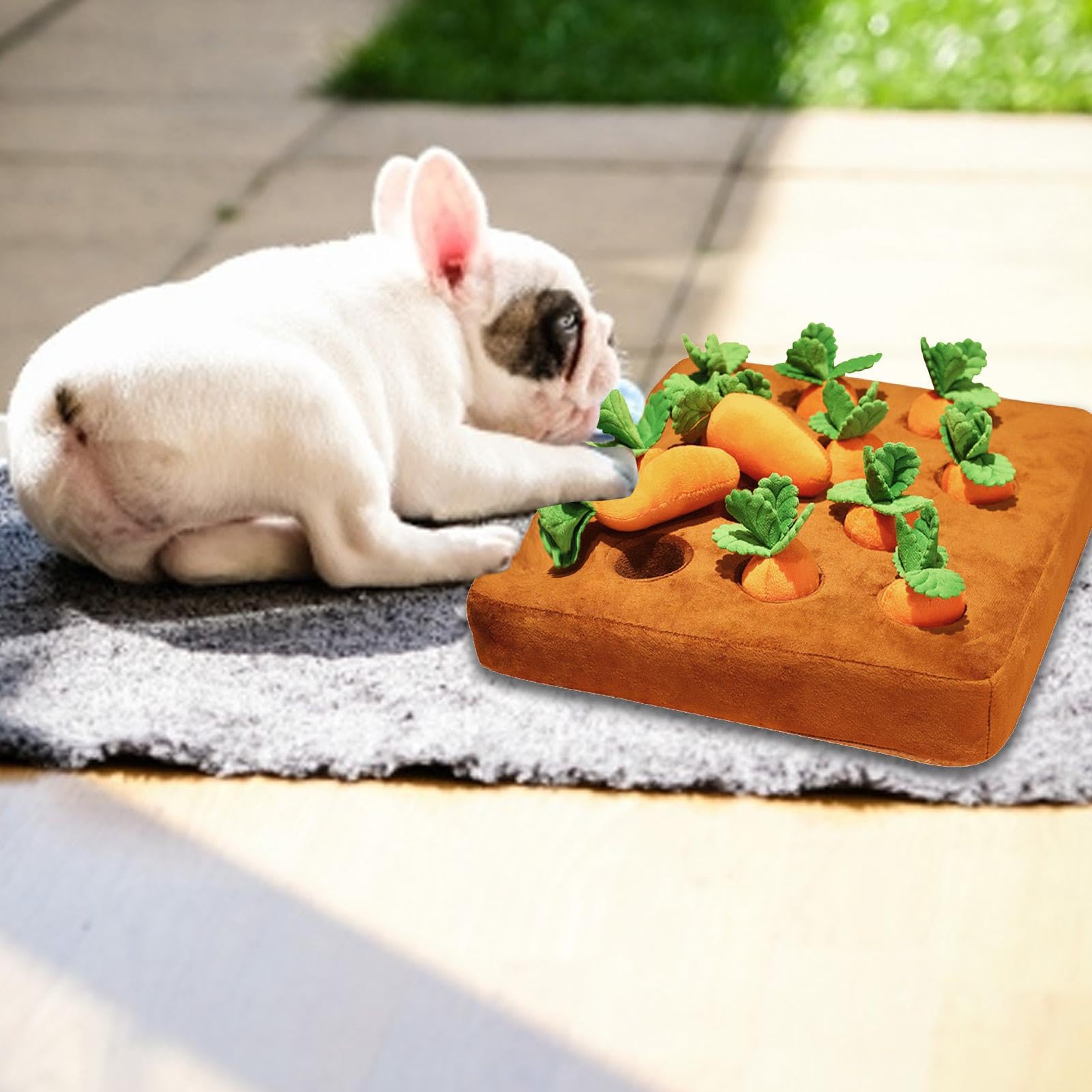plysch karotten-matten plysch tanutiermatte hunde spielzeuge bereichern hunde nicht für -puzzle-Spielzeuge interaktive Lebensmittel versteckte Ermutigung