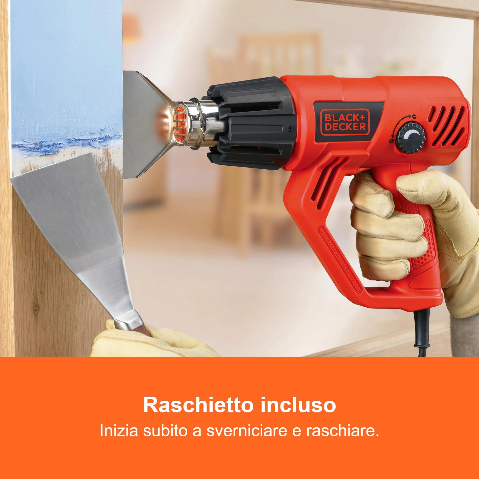 BLACK+DECKER Pistola termica da 2000W con controllo variabile della temperatura, KX2001-QS