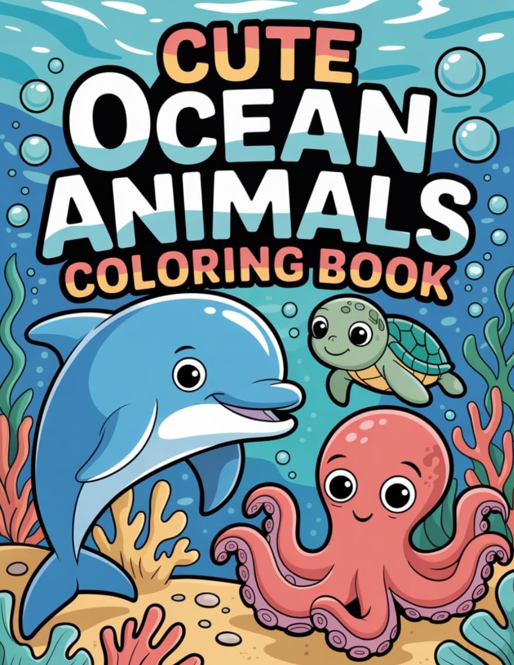 Cute Ocean Animals: A Coloring Adventure