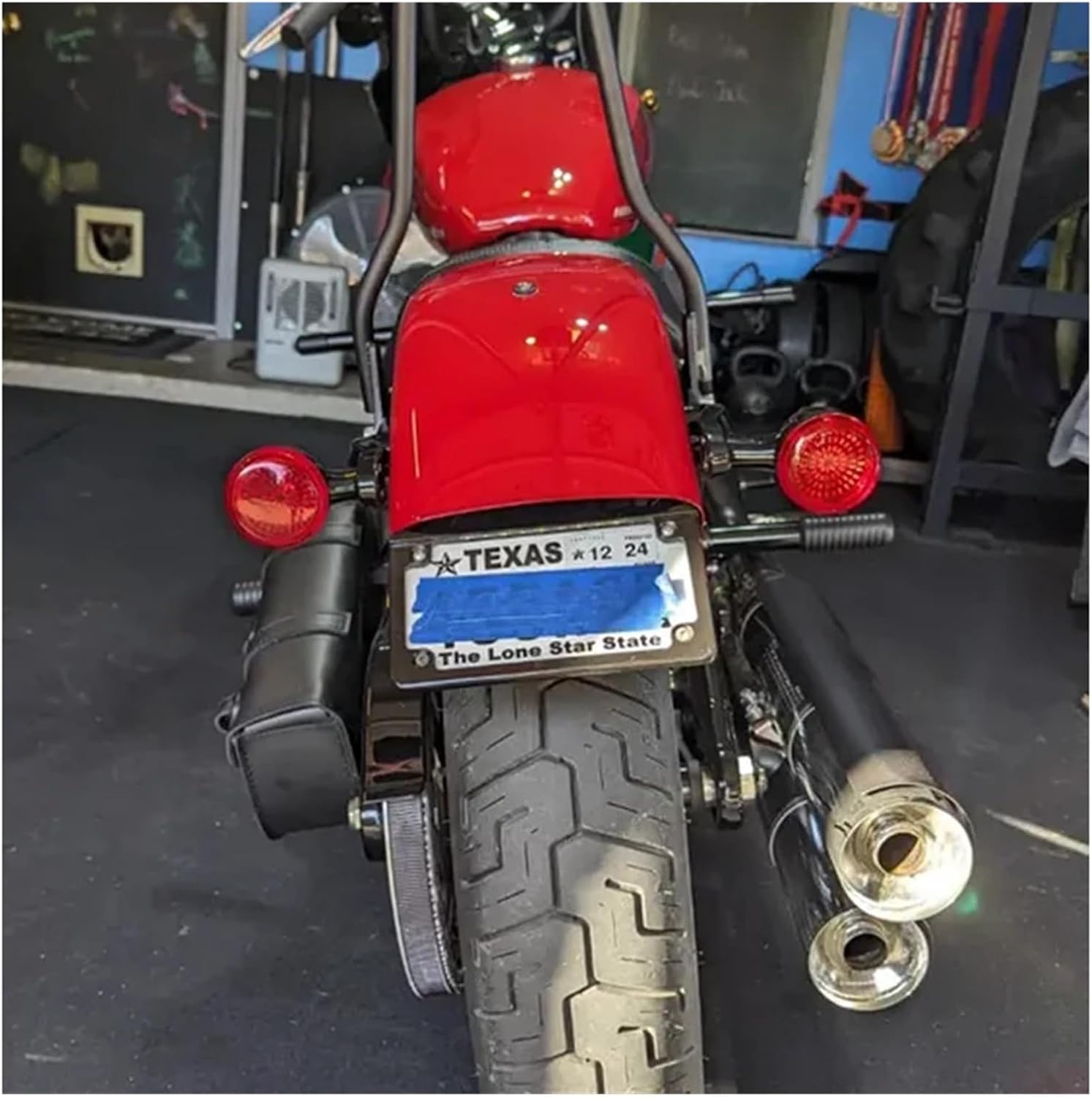 Motorcycle License Plate Without LED Number Frame Mount Bracket