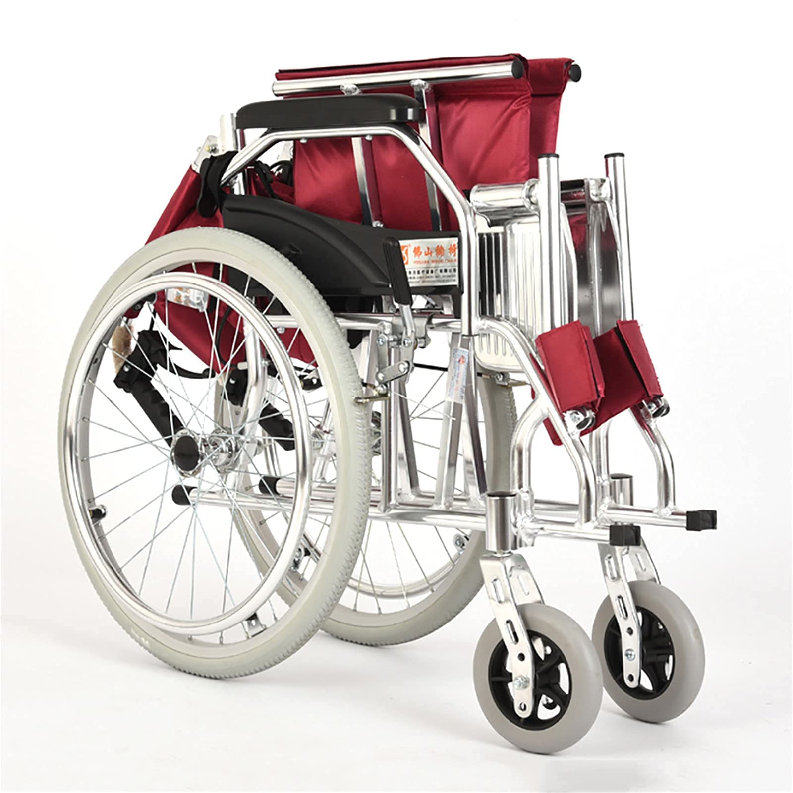 Sillas de Ruedas Plegables Silla de Ruedas Manual, Ultraligera Silla de Ruedas de Aleación de Aluminio
