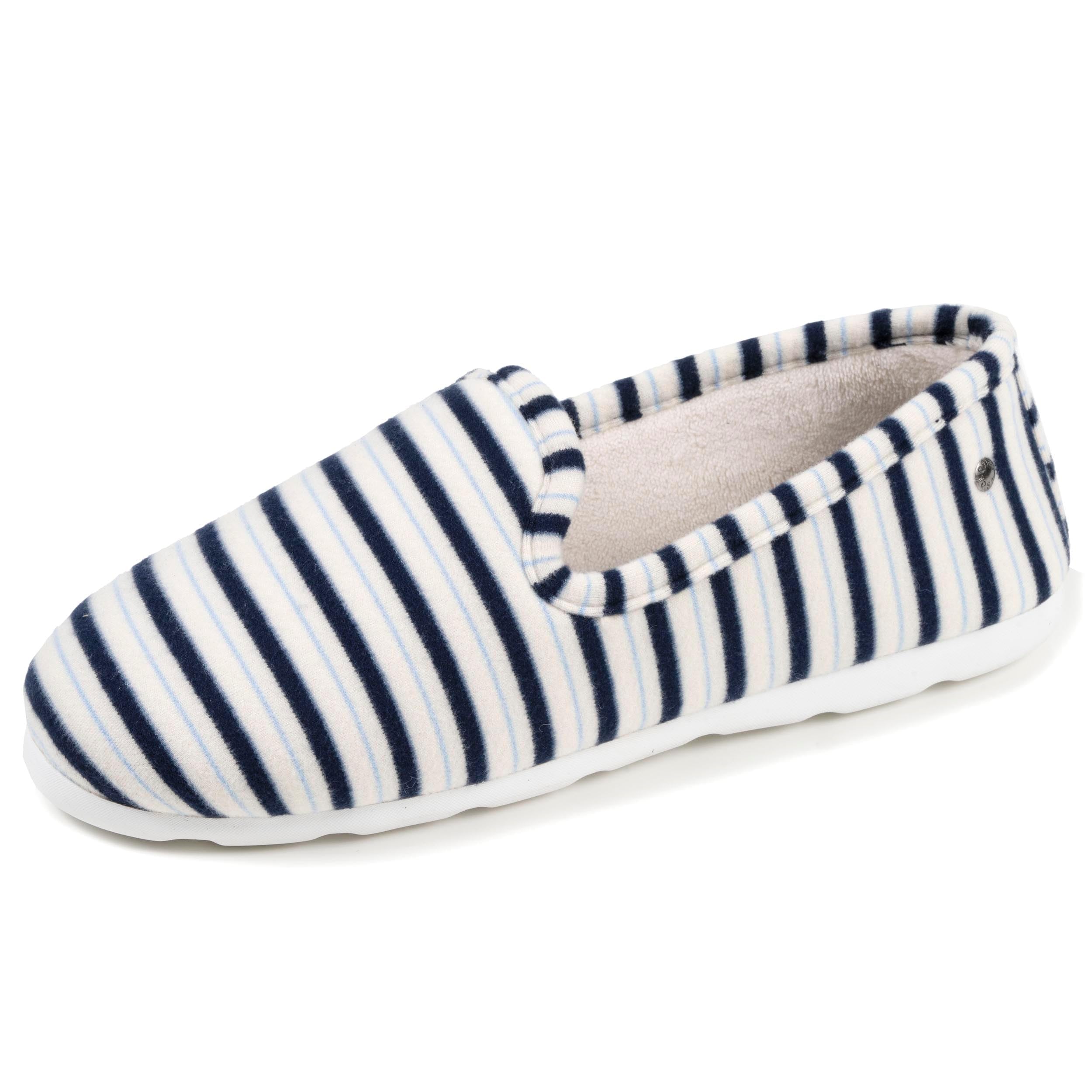 Isotoner Zapatillas Charentaises - Plantillas ergonómicas muy cómodas para mujer, de jersey orgánico, color azul