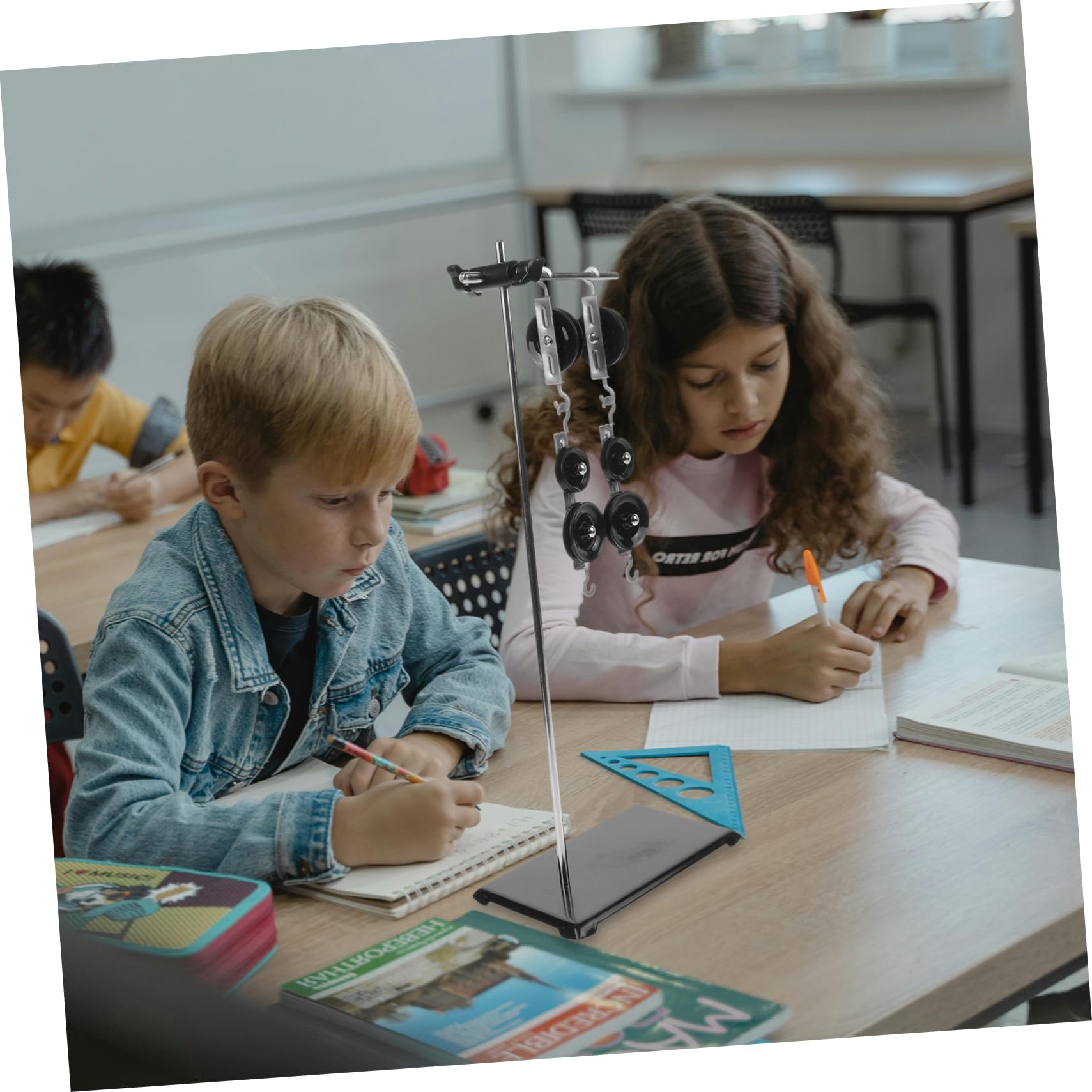 ULTECHNOVO 1ensemble Kit De Poulies Expérimental Pour Enseignement Physique Équipement De Laboratoire Avec Support Et Poids Pour Expériences Mécaniques