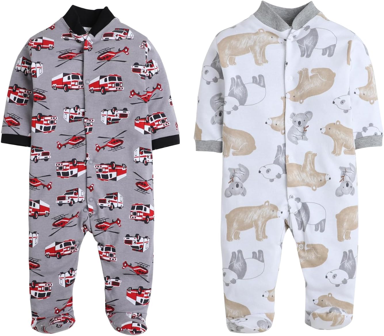 EIO® 100% Cotton Rompers/Sleepsuits/Jumpsuit/Night Suits for Newborn Baby Boys & Girls Pack of 3