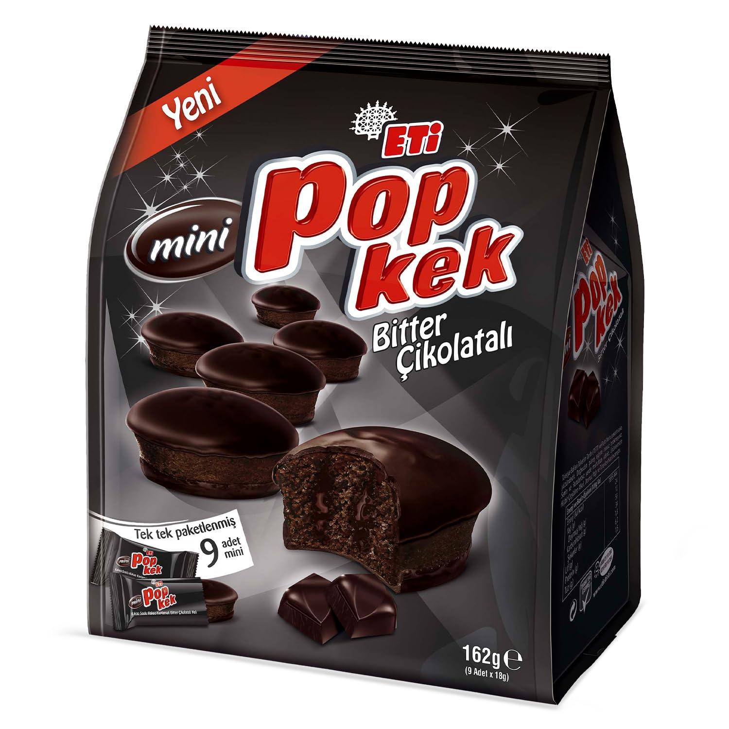 Eti Popkek Mini Bitter Çikolatalı Kek 162 g