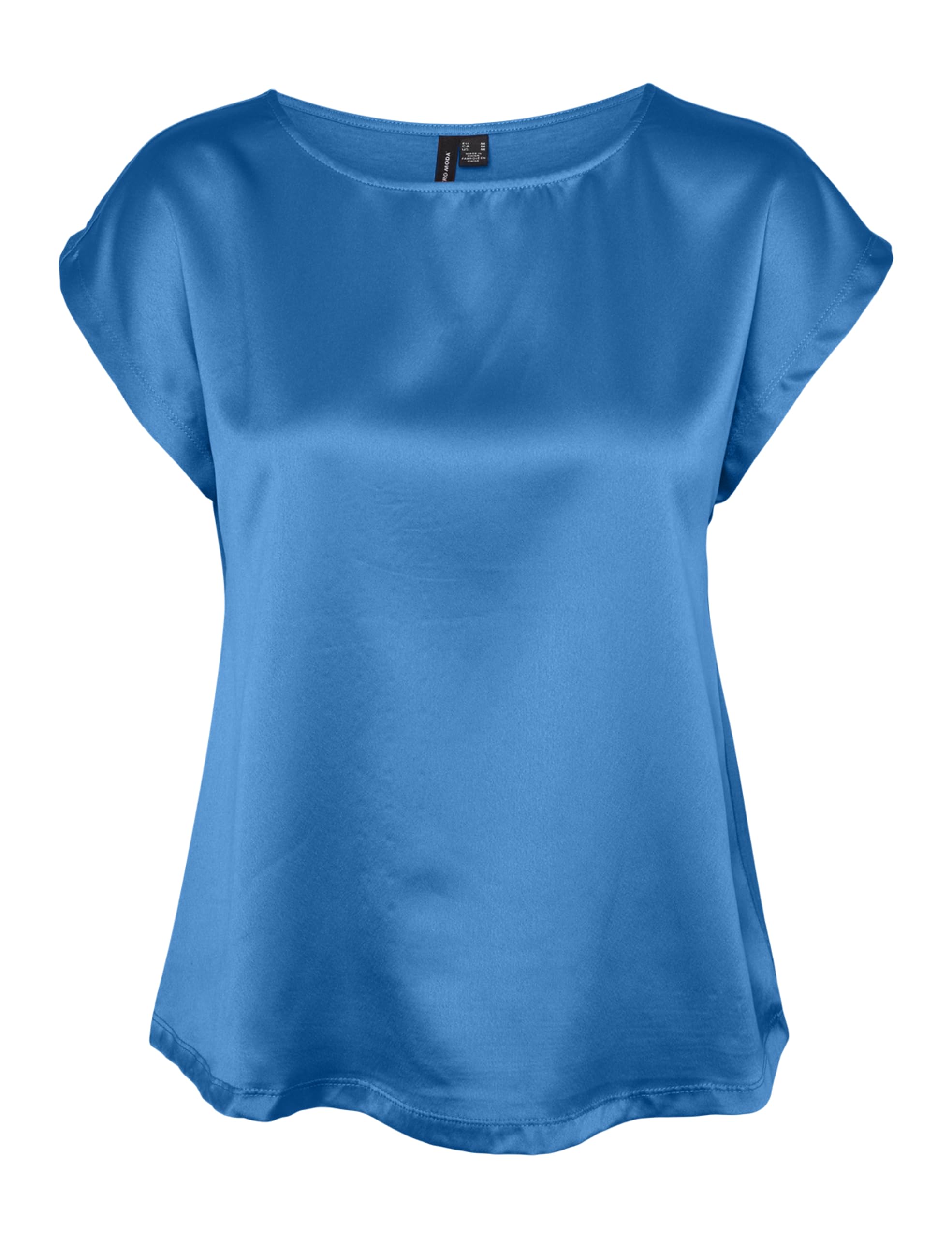 VERO MODA Women's Vmmerle Mix WVN Ga Noos Top, Ibiza Blue, S