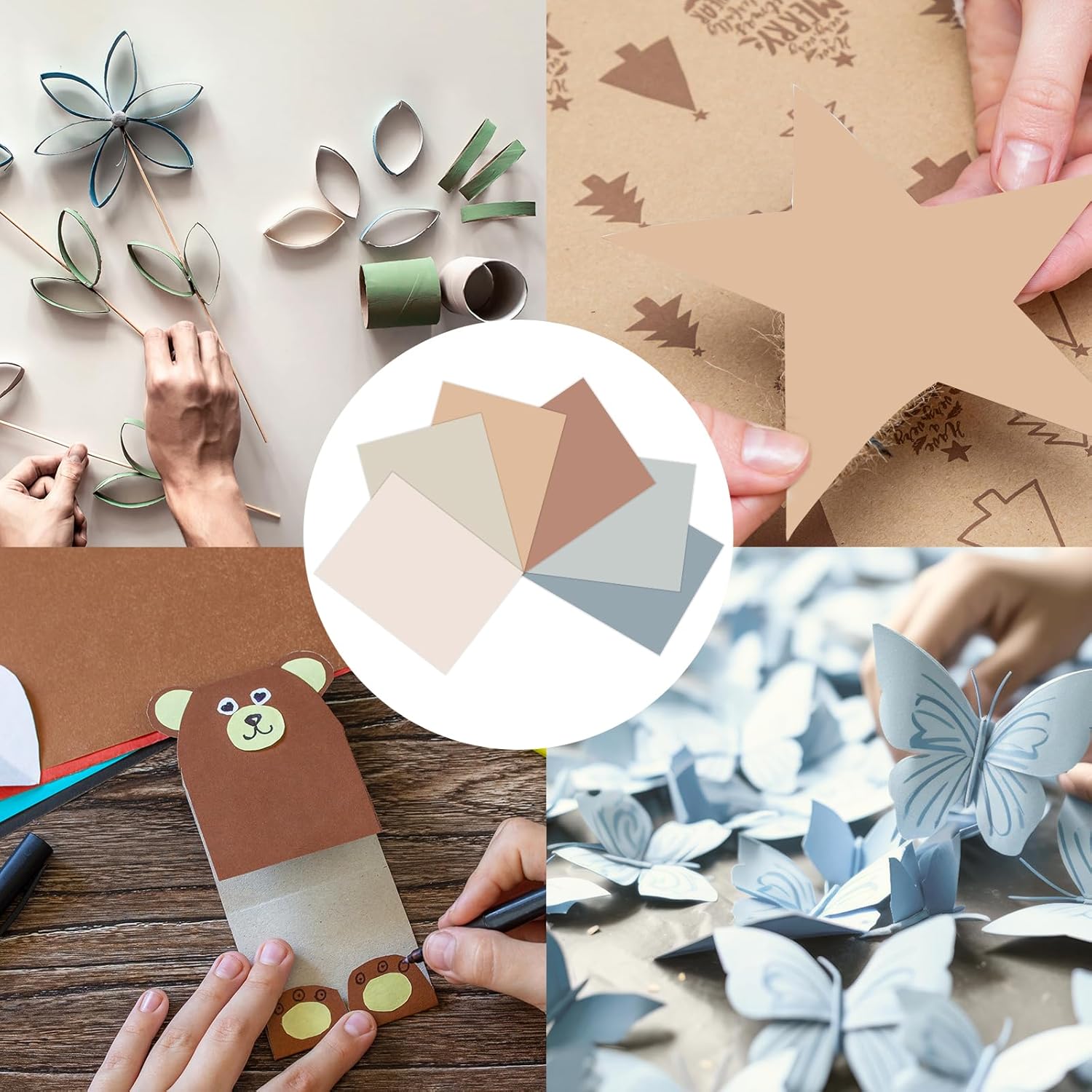 AnyDesign 60 Sheet 8.5 x 11 Inch Neutral Color Card Stock Paper Thick Paper Cards Colored Scrapbook Paper For Prints DIY Arts Crafts School Office Home Supplies, 65lb image 5 of 7 B0DJSWR8TT