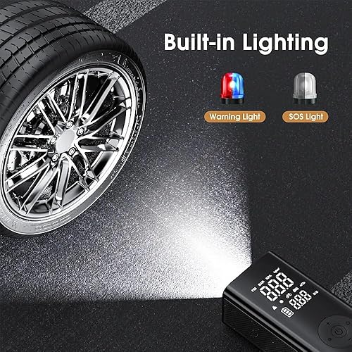 Miniatura 5 de Bomba de aire de neumático inalámbrico Compresor de aire portátil para motocicletas Pickup Truck Digital Super Power Bomba inflable