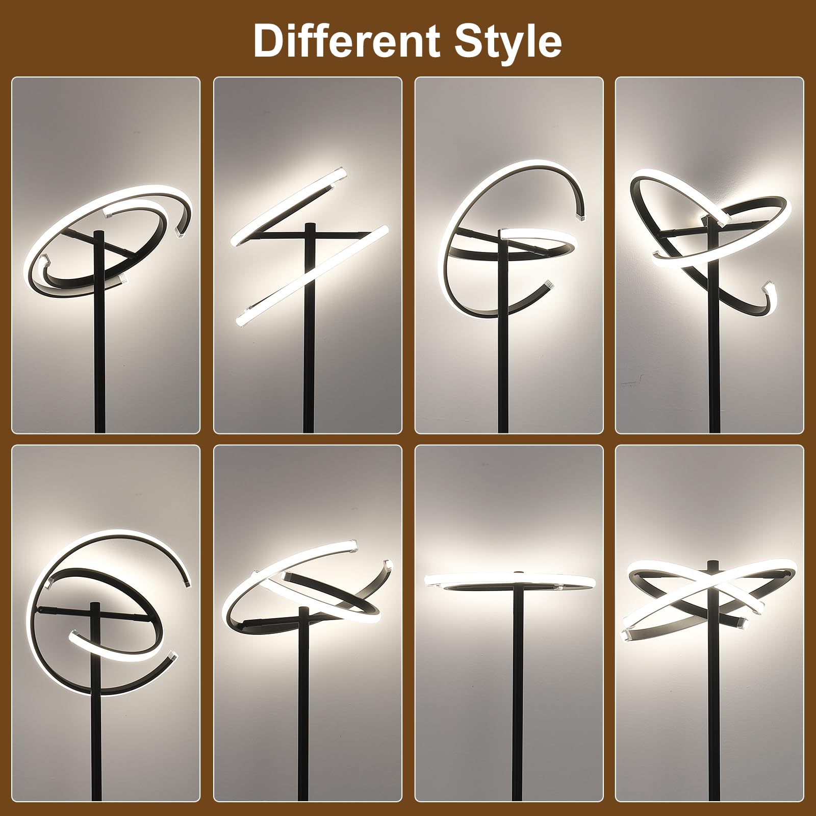 Lampadaire Moderne avec Gradation continue 3000K-6500K Lampe sur Pied avec Télécommande et Interrupteur au Pied 168cm Lampadaire sur Pied Salon 3 Couleurs Design Réglable à 180°