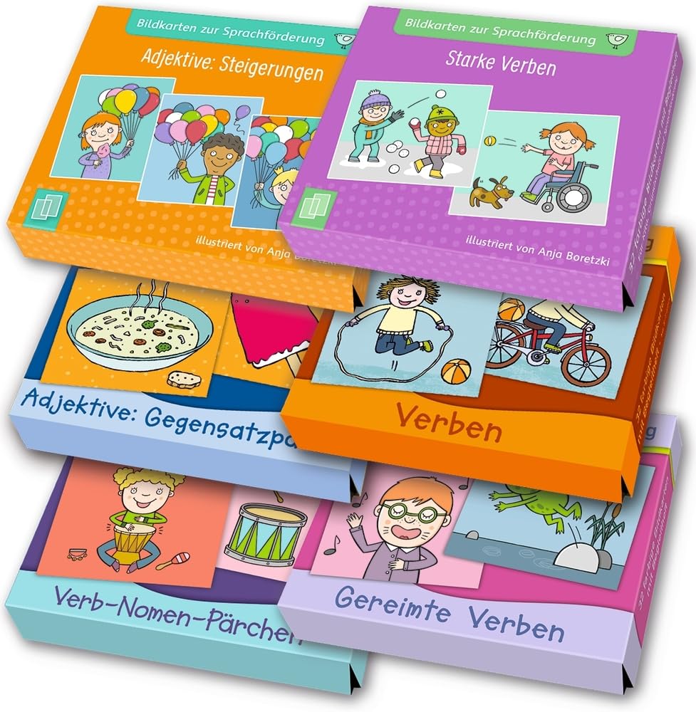 Großes Paket 2 – Bildkarten zur Sprachförderung: enthält 6 Bildkarten-Sets zu Verben und Adjektiven – 2., überarbeitete Auflage 2026