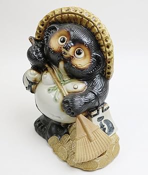 信楽焼　9号福熊手狸　タヌキ　たぬき　狸 信楽焼 9号福熊手狸 タヌキ たぬき 狸