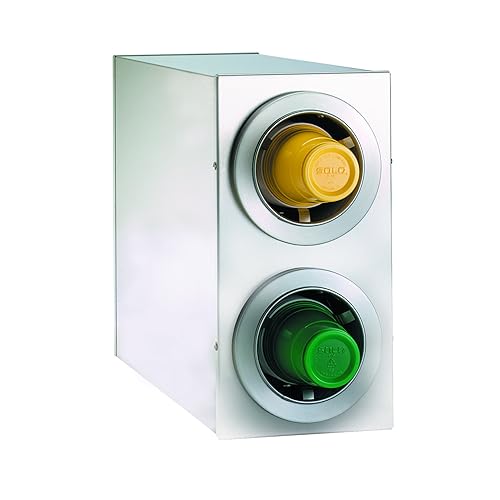 Dispense-Rite CTC-R-2SS Countertop Cup Dispensing Cabinet, (2) ADJ-2F, 8 oz.