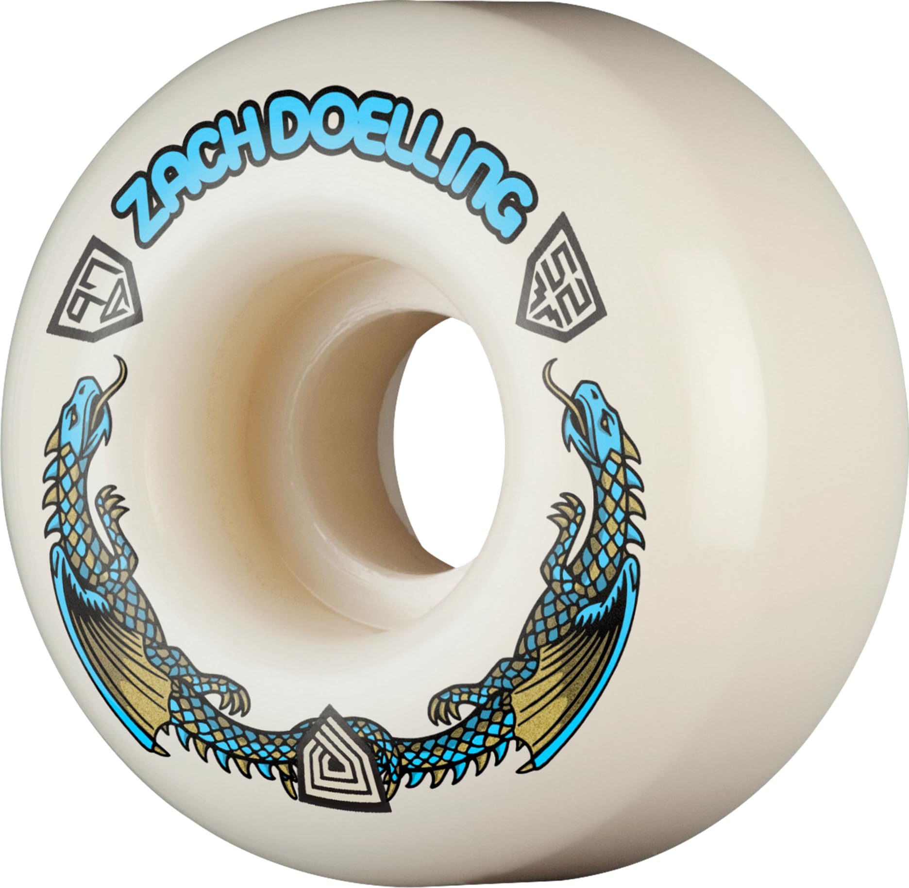 Powell Peralta Zach Doelling Dragon Formula Skateboard Wheels 97A, Radial V1, 52mm x 31mm