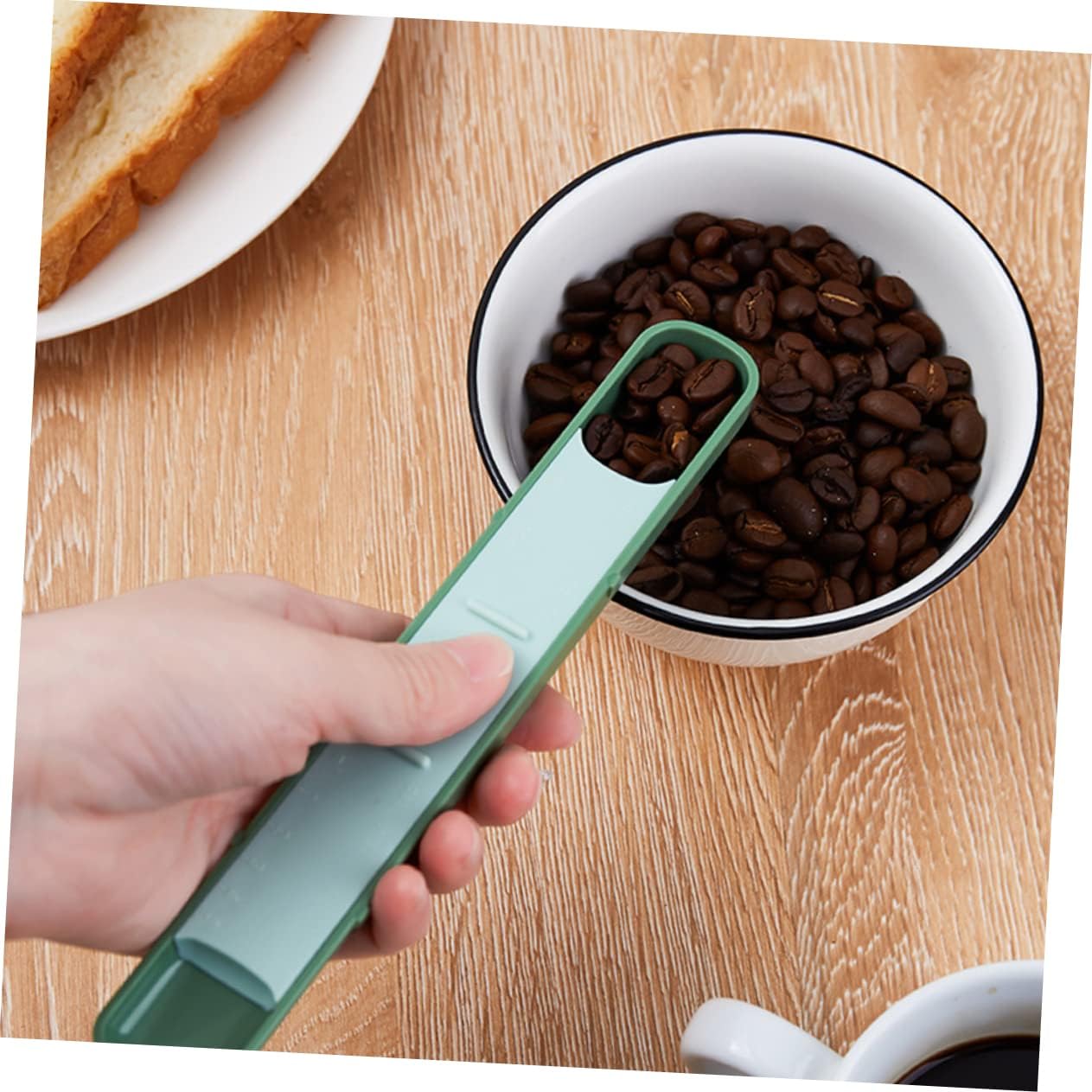ABOOFAN 5sets Adjustable Double End Measuring Scoop for Coffee and Sugar Precision Kitchen Tool with Scale for Milk Powder and Baking Ingredients Space Saving Design 2pcs*5