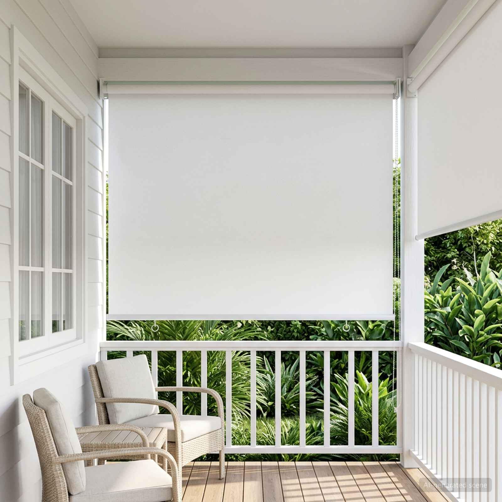 Tenda a rullo bianca, 60 x 230 cm, protezione solare, tenda | Protezione dagli sguardi indiscreti per soggiorno e camera da letto. Efficace protezione termica con montaggio a soffitto o a