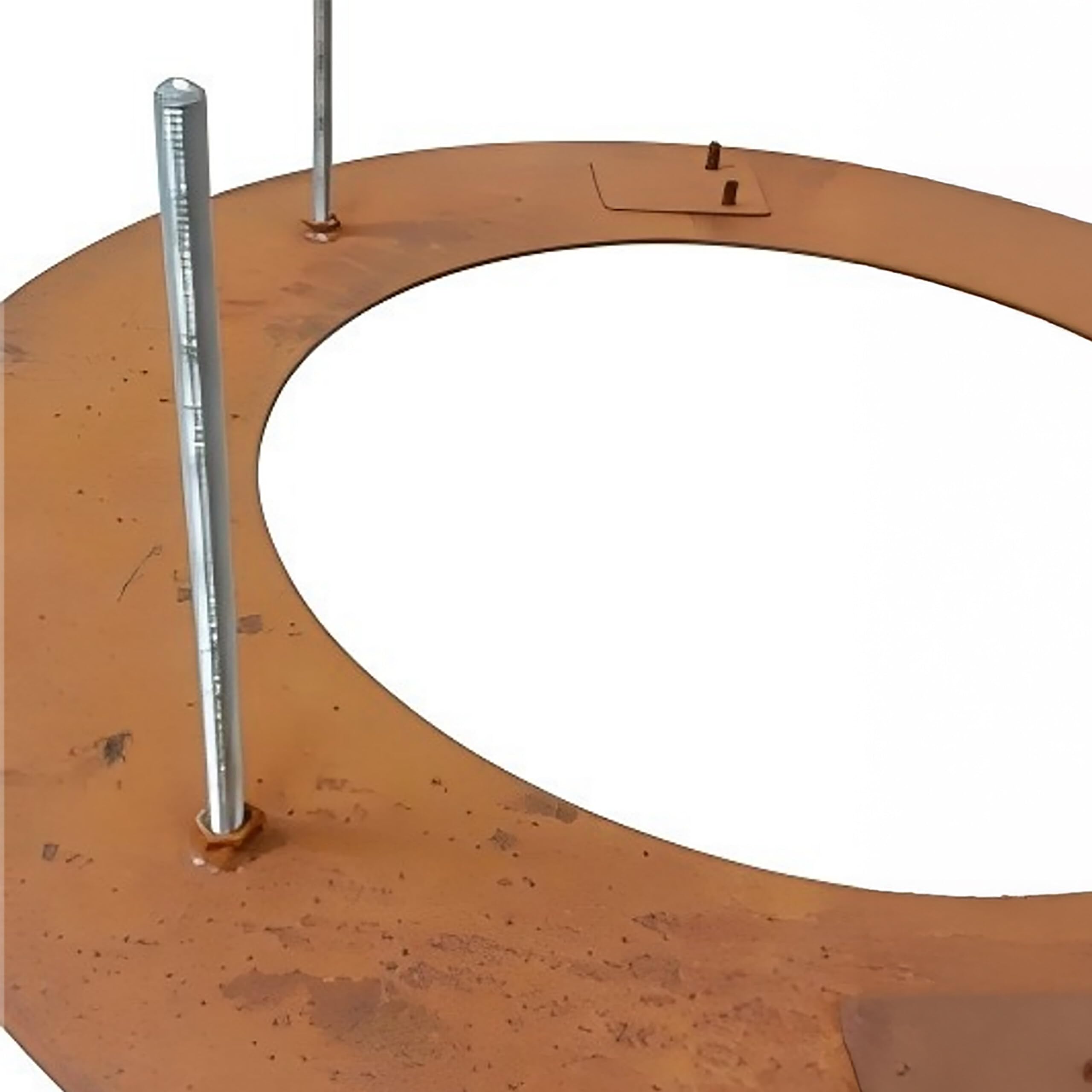 Relaxdays Anneau d'arbre, Patine, Tronc d'arbre, Bordure de pelouse, Arbres et arbustes, Ø 50 cm, Anneau de Plantation de Jardin, en Acier Corten, Marron - 5