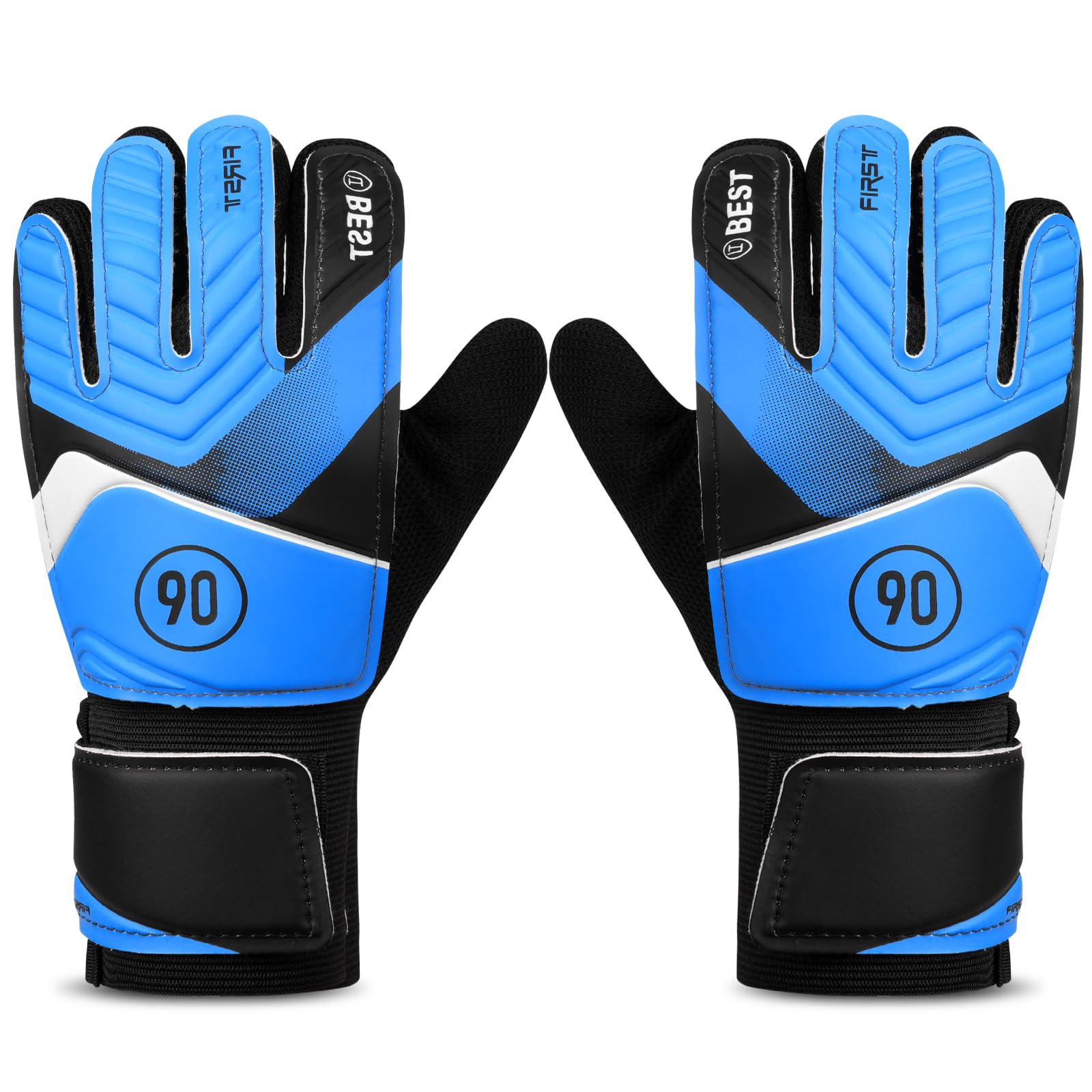 Flintronic Goalkeeper Gloves for Boys, Kids, Children, Youth - Football Training Goalie Gloves With Non-Slip Material & Double Wrist Protection, Size 5/6/7