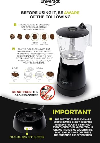 Miniatura 2 de universal Máquina eléctrica de expresomoka de 6 tazas Moka Pot eléctrica máquina de expreso semiautomática prepara café con leche macchiato y