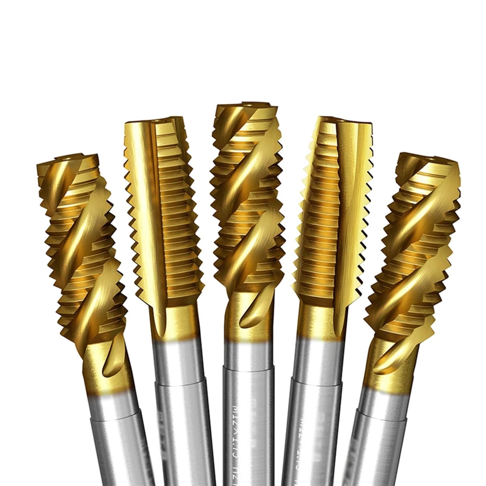 Máquina de enchapado de acero de alta velocidad con macho de roscar con punta en espiral M3 M4 M5 M6 M8 M10 Herramientas de taladro de roscado especiales de acero inoxidable 1 pieza(Spiral tap 10.0mm)