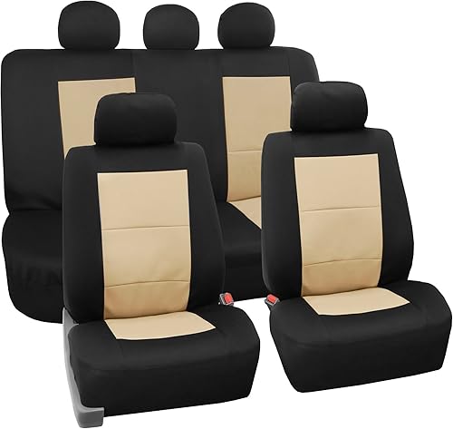 Miniatura 9 de FH Group Juego completo de fundas de asiento de automóvil impermeables de alta calidad, ajuste universal para automóviles, camiones y SUV (gris)