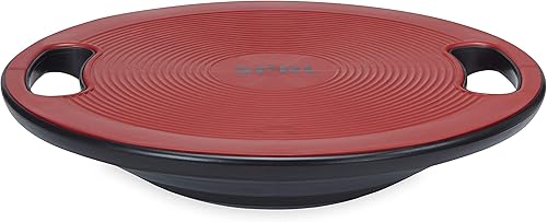 Miniatura 2 de SPRI Core Balance Board - Entrenador de disco tambaleante, superficie antideslizante, balancín de doble mango para sentadillas, flexiones,