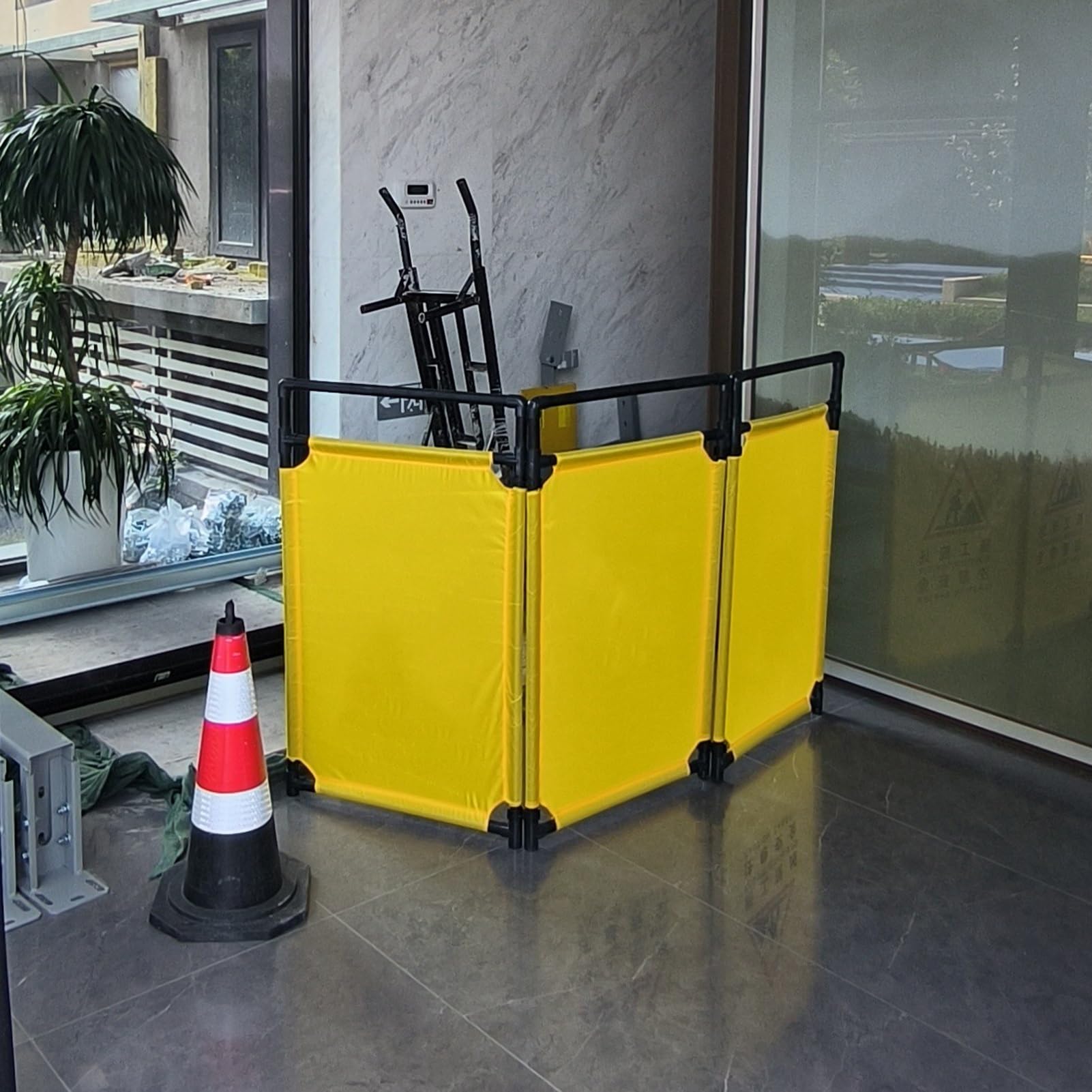 Panneaux de barrière de Circulation rétractables - Clôture de sécurité Pliable et Portable pour l'entretien des allées et des garages, Hauteur 99 cm, Bleu - Idéal pour la
