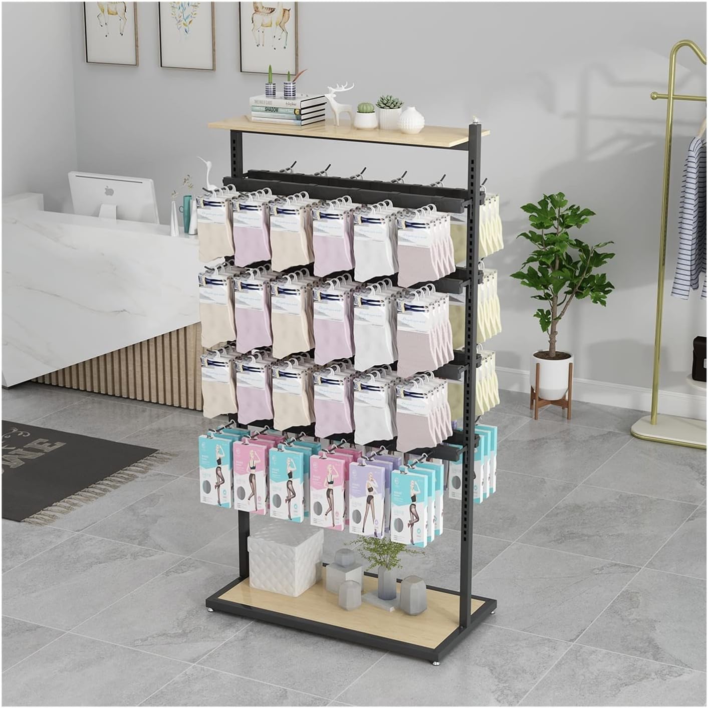 Amazon.com: LXBAMKEA Clothing Store Underwear Racks, Lingerie Display ...