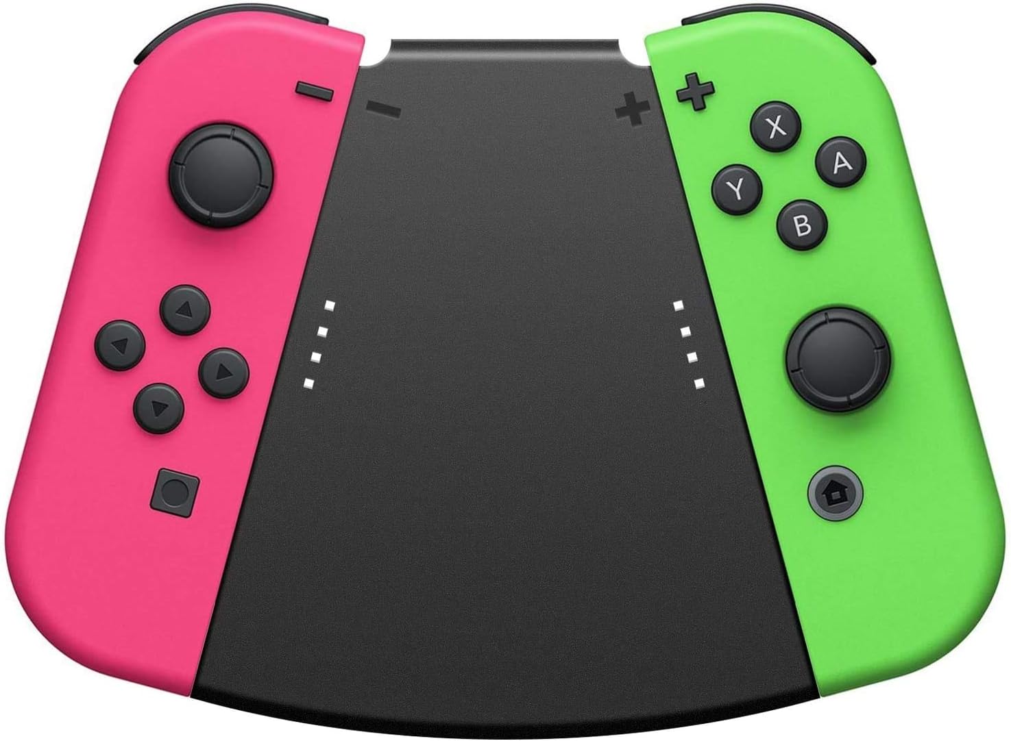 FANPL 5 in 1 Hand Grip Connector for Nintendo Switch Joy Con & OLED Model Joy Con, Comfort Game Handle Connector with Wrist Strap for Joy Cons