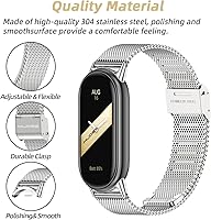 Vista 3 de MIJOBS Correa para Xiaomi Mi Band 10/9/8, Correa de Reemplazo Transpirable para Mi Fit Band 9, Correas de SmartWatch, Pulsera de Pulsera
