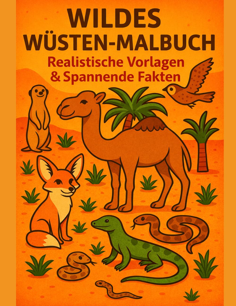 WILDES WÜSTEN-MALBUCH Realistische Vorlagen & Spannende Fakten