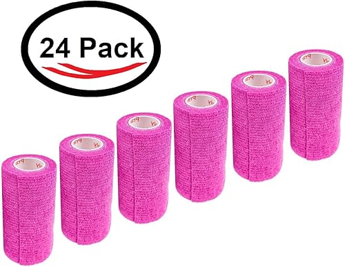 Miniatura 317 de Cinta adhesiva para veterinarios (negro) (paquete de 2) (4 pulgadas x 15 pies), autoadhesiva, adherente, cohesiva, flexible, autoadhesiva, rollo