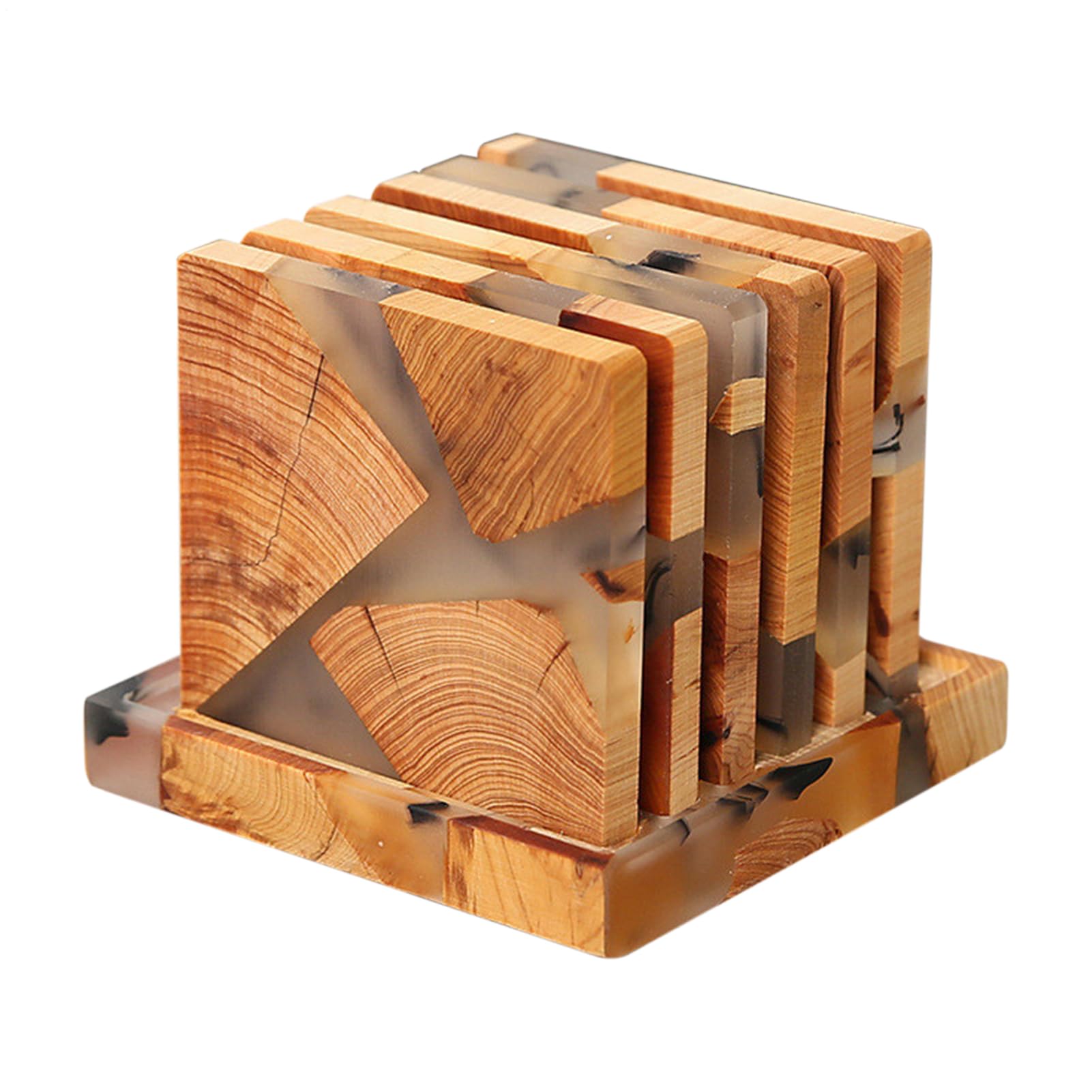 Dessous de verre en bois et résine haut de gamme, l'excellence des finitions pour la maison