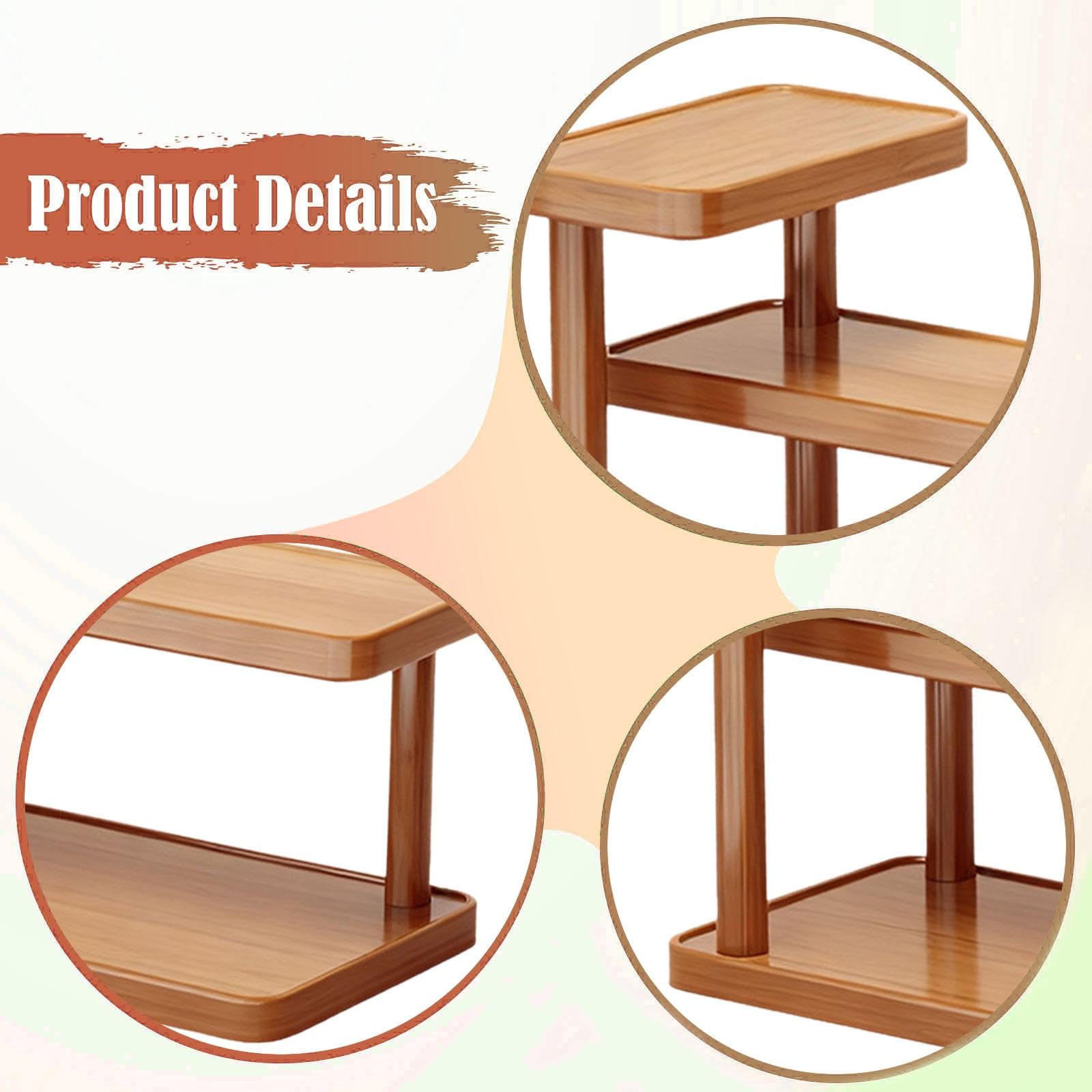 Estante Expositor de Mesa para Perfumes, Soporte de Madera Multifuncional para Cosméticos, Organizador de Almacenamiento para Escritorio de Oficina O, 50cm