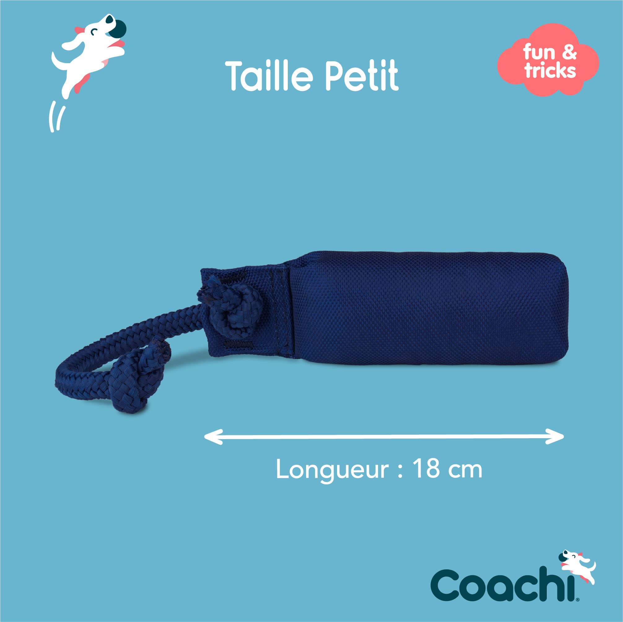 Canvas Training Dummy Coachi, Flotte, à Lancer, Classique des Jouets à rapporter, Dressage de Chiots et Chiens de Chasse. Accessoire pour Petits Chiens et Chiots.