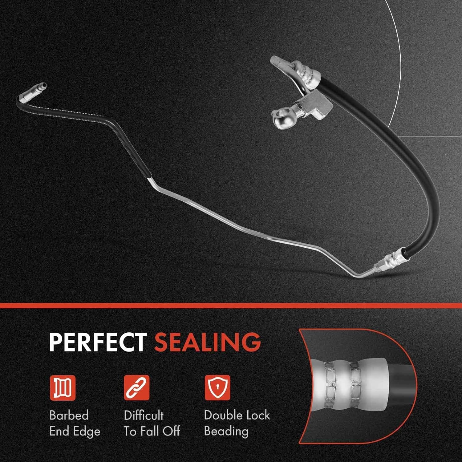 A-Premium Power Steering Pressure Hose Line Assembly Compatible with Infiniti G25 2011-2012, G35 2007-2008, G37 2008-2013, Q60 2014-2015 & Nissan 370Z 2010-2013, V6 2.5L 3.5L 3.7L, Pump To Rack