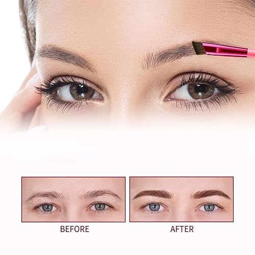 Miniatura 2 de Home Kit de cuidado de cejas laminado 4D, cepillo ultrafino para cejas con trazo de cabello 4D, kit de aseo para cejas laminado 4D (2 piezas marrón