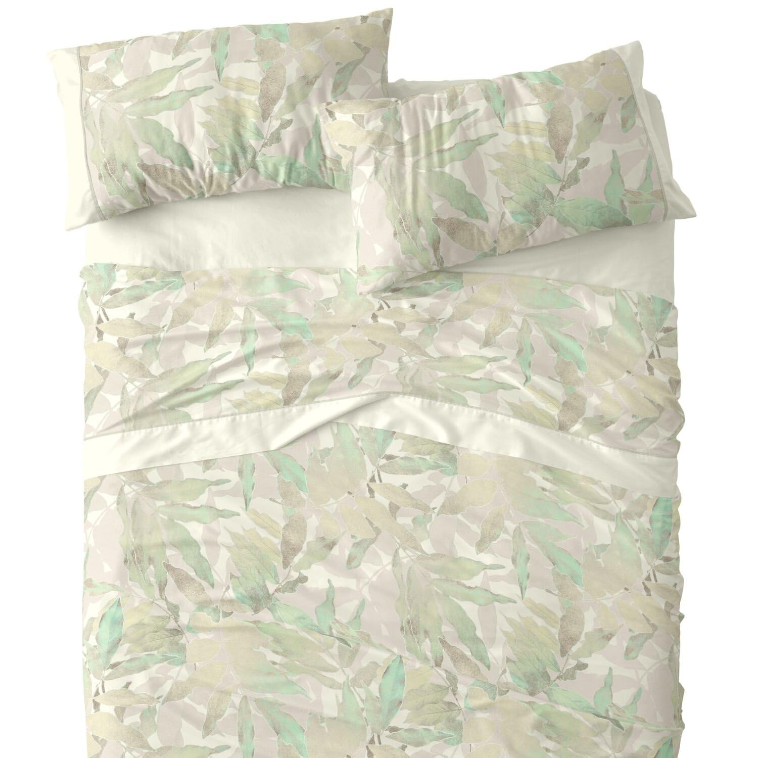 Burrito Blanco | Juego de sábanas | Cama de 150 a 160cm. (+Medidas Disponibles) | Diseño 044 | Color Oliva (150-160x190/200cm.)