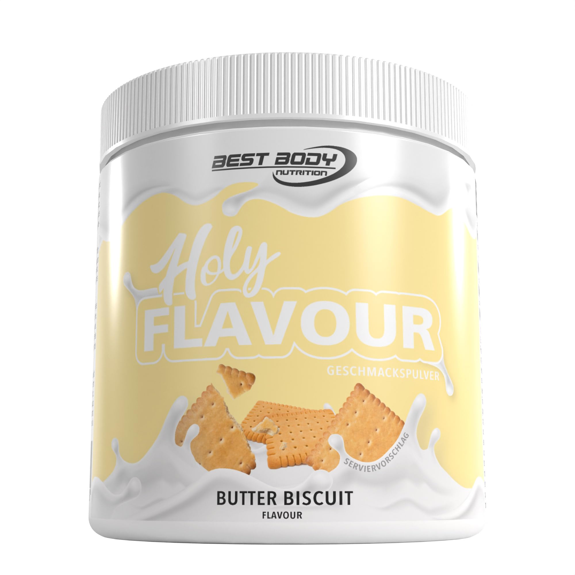 Best Body Nutrition - Holy Flavour - Geschmackspulver - Butter Biscuit - 250 g Dose - Aromapulver zur Verfeinerung von Speisen und Getränken - mit Butterkeksgeschmack
