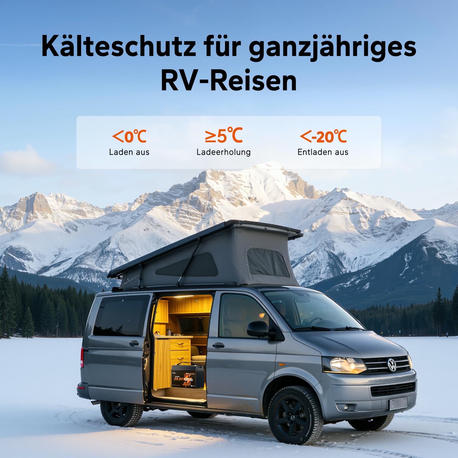 LiTime LiFePO4 24V 100Ah Xtra Mini Bluetooth Lithium Batterie für Wohnmobil | 2560Wh Stromspeicher mit 100A BMS, Max. 15000 Zyklus,Ideal für Heimspeichersysteme, Trolling Motor, Boot und Off-Grid Hütte