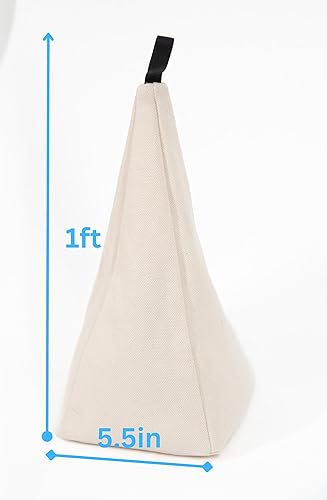 Miniatura 3 de Topes de puerta grandes de 12 pulgadas de alto para la parte inferior de la puerta, tope de puerta de lona antideslizante resistente, lindo tope