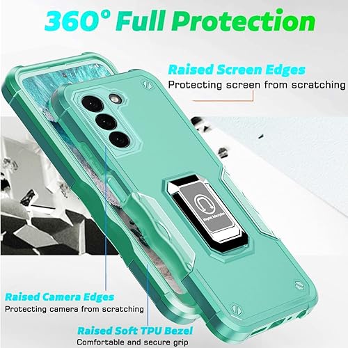 Miniatura 5 de Funda compatible con Samsung Galaxy S23 Plus 5G, paquete de 2 protectores de pantalla HD, grado militar, funda protectora híbrida resistente a