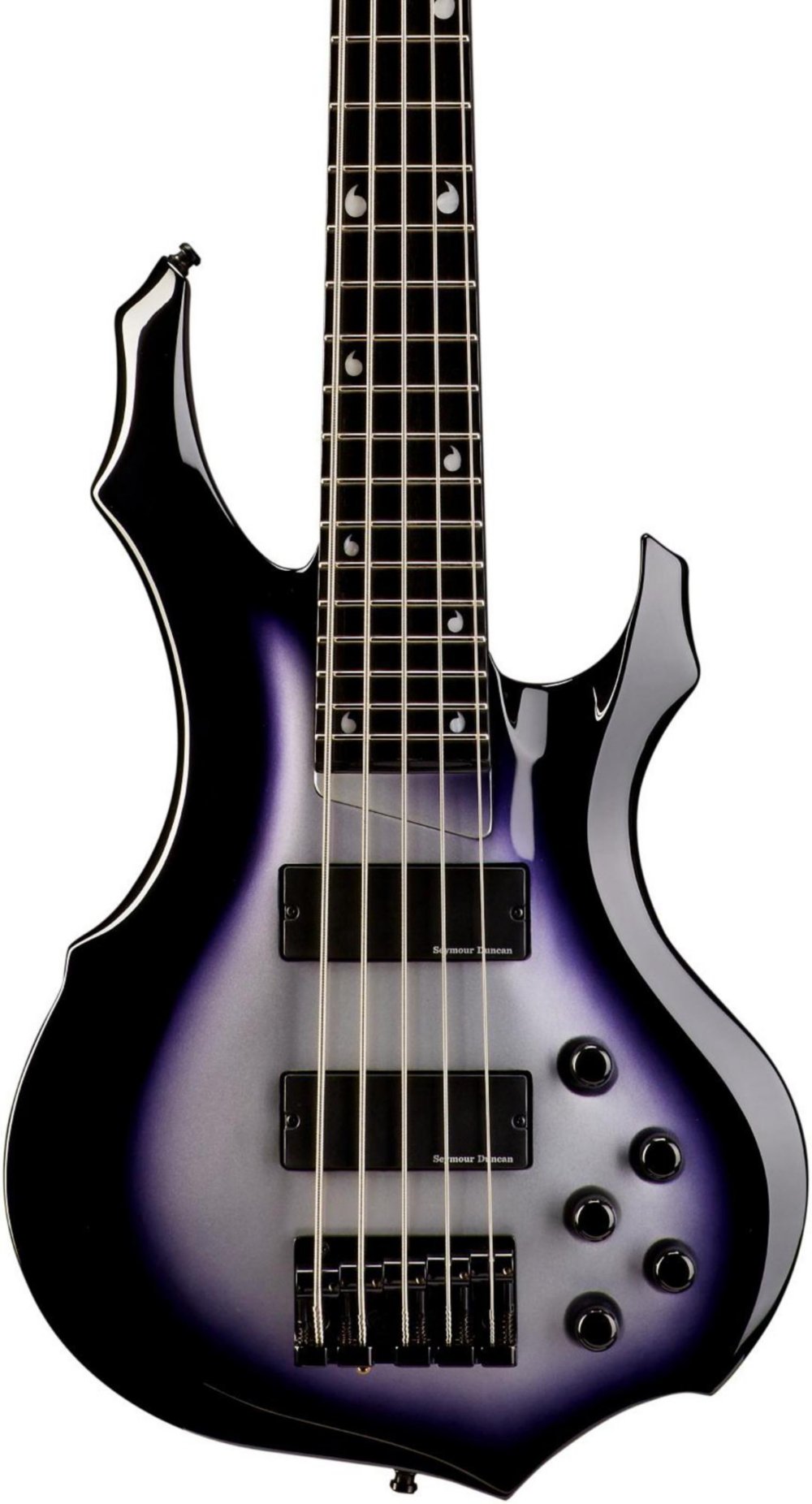 ESP E-II Doris Yeh-D5 5 String Bass Guitar Purple Silver Sunburst