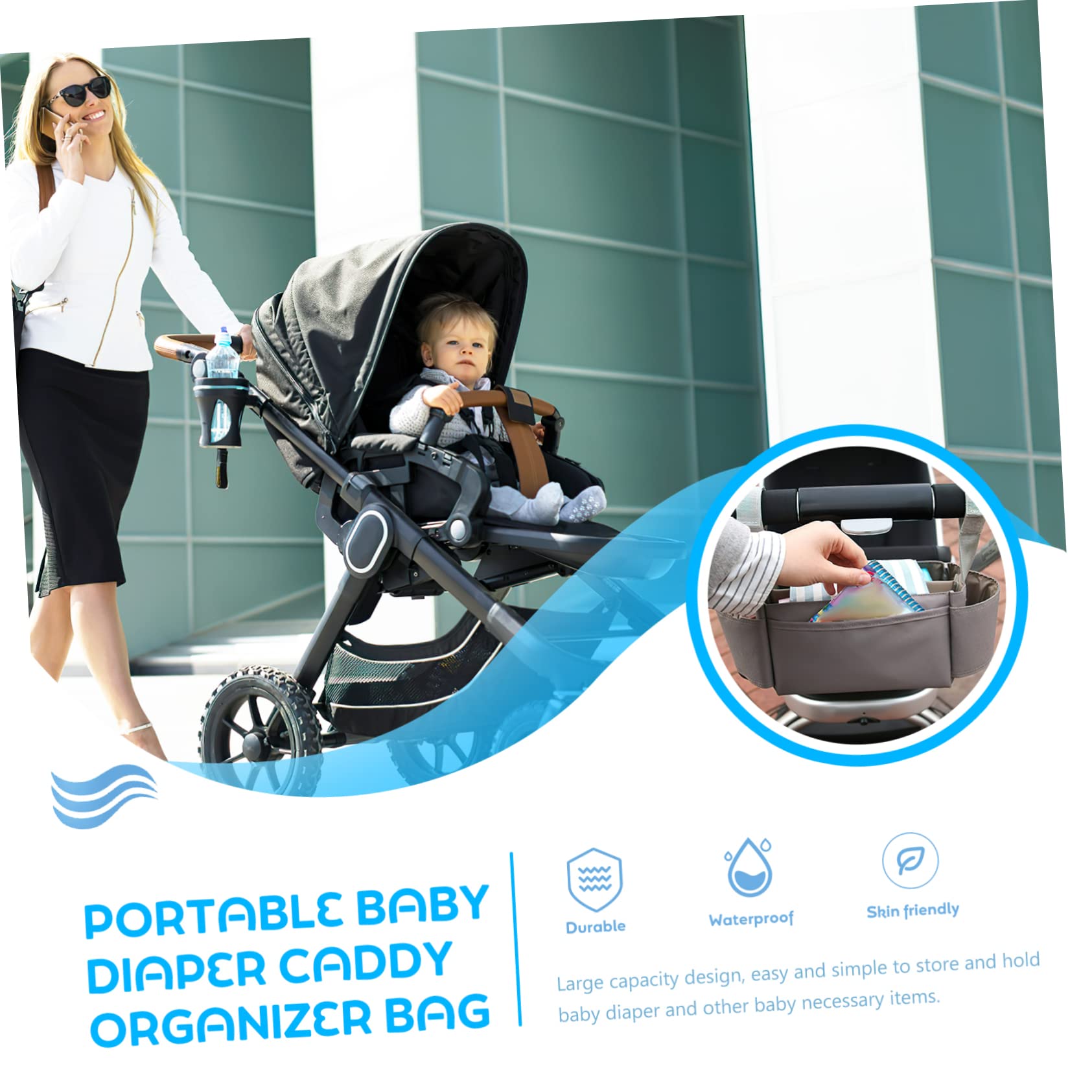 TOYANDONA 2stücke Infant Diaper Organizer Tasche Für Unterwegs Praktischer Windel-organizer Mit Griff Großes Fassungsvermögen Für Babyausstattung Leicht Tragbar Stilvolles Design Mit